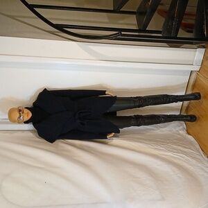 🔥 Elie Tahari Black 100% Marino Wool Wrap Sweater